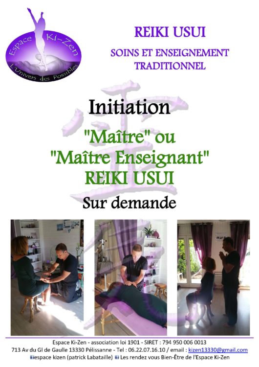 Stage maitre ou maitre enseignant Reiki Usui Aix en provence Salon de provence Lambesc Avignon PACA Bouches du Rhone